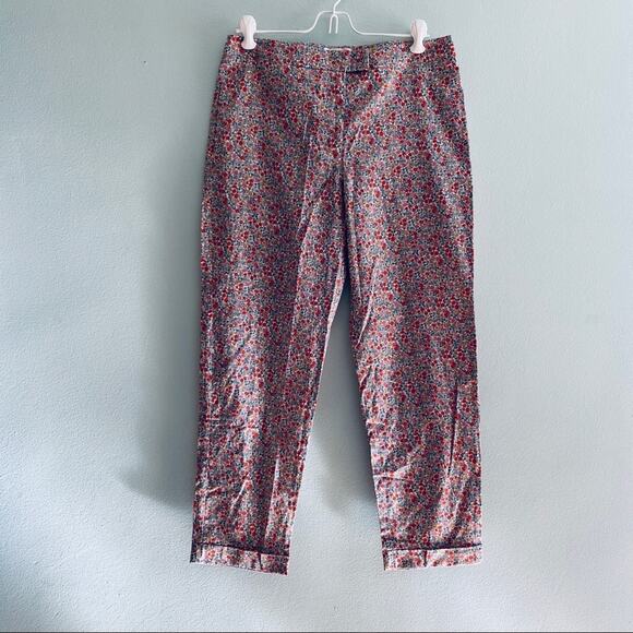 Vintage Jack Henry red floral clam digger pants - Picture 2 of 10